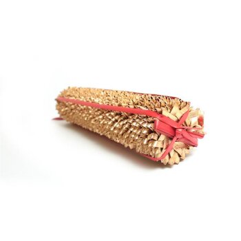 Girlande aus Palmblatt rot-gold 2m