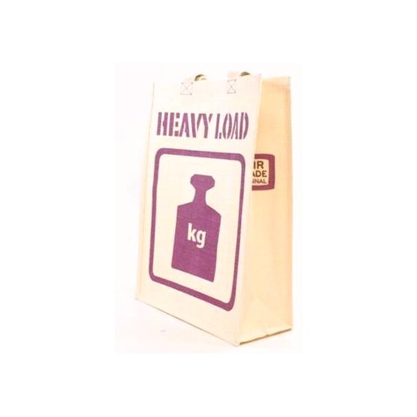 Einkaufstasche Piktogramm "Heavy Load", lila, Jute