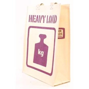 Einkaufstasche Piktogramm Heavy Load, lila, Jute