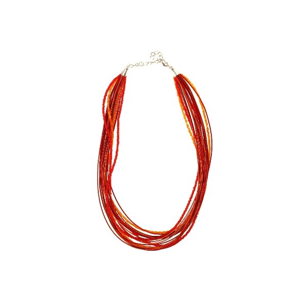 Halskette Queen rot-orange