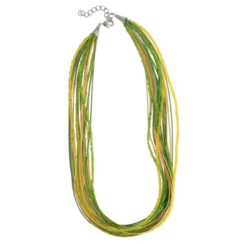 Halskette Queen gelb-grün