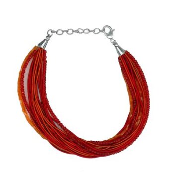 Armband "Queen" rot-orange