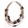 Halskette 5- strängig, verschiedene Grau/ Silbertöne