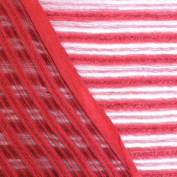 Schal mit Fransen. rot, 40%Seide, 60% Viscose