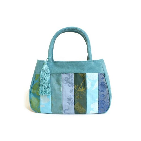 Handtasche "Patchwork" blau, klein