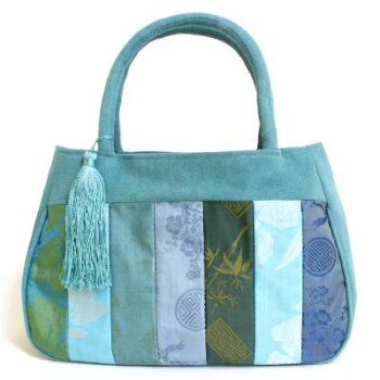 Handtasche "Patchwork" blau, klein