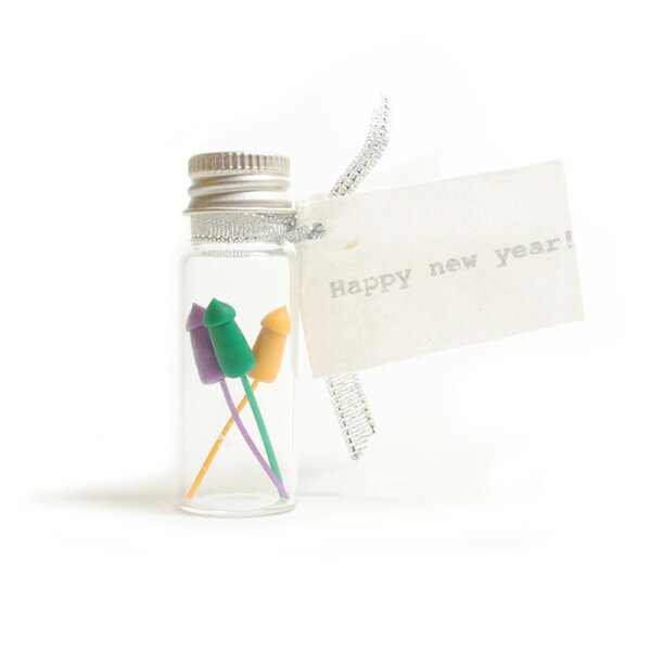Deko-Fläschchen Happy New Year