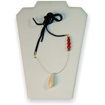 Halskette Tagua Kugel, rote Holzperlen
