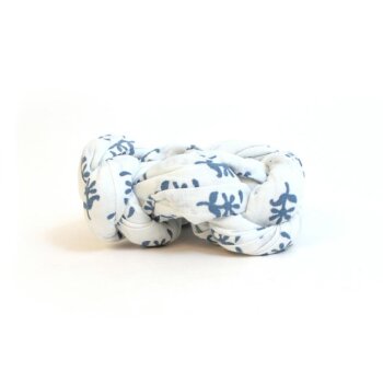 Baumwoll-Crinkel Schal, weißblau