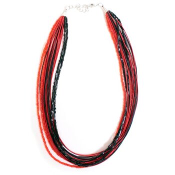 Halskette Queen rot schwarz