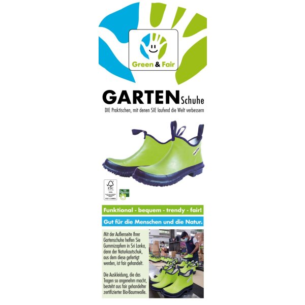 Plakat Green&Fair Gartenschuhe