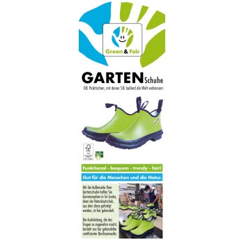 Plakat Green&Fair Gartenschuhe