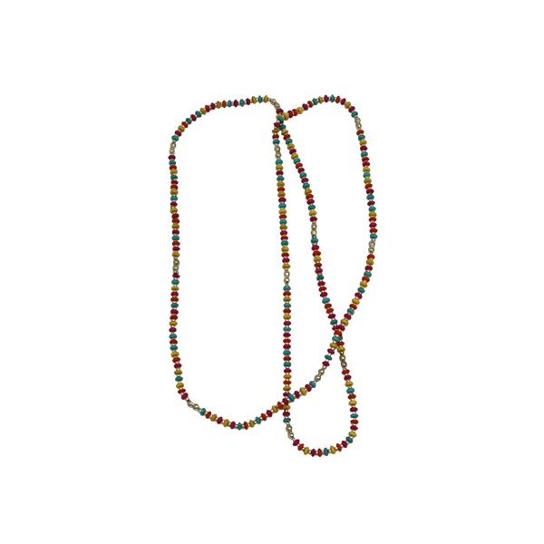 Halskette "multi" aus Knochen & Metall, lang