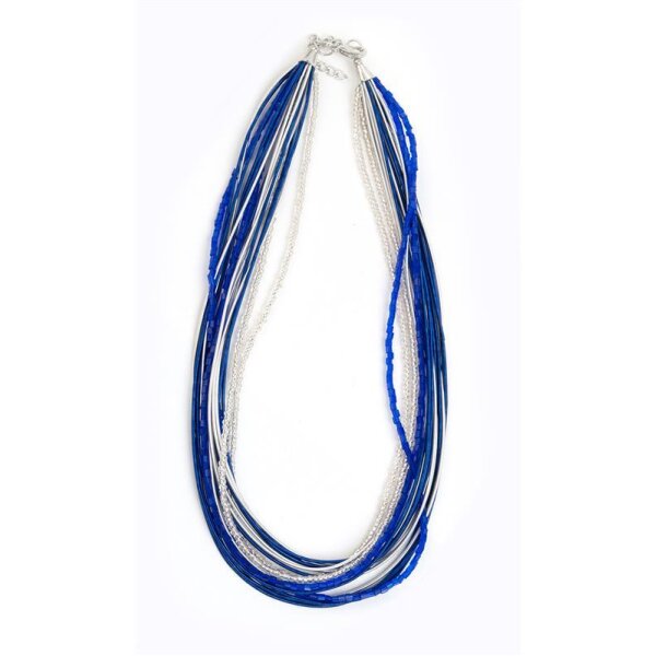 Halskette "Queen" blau silber