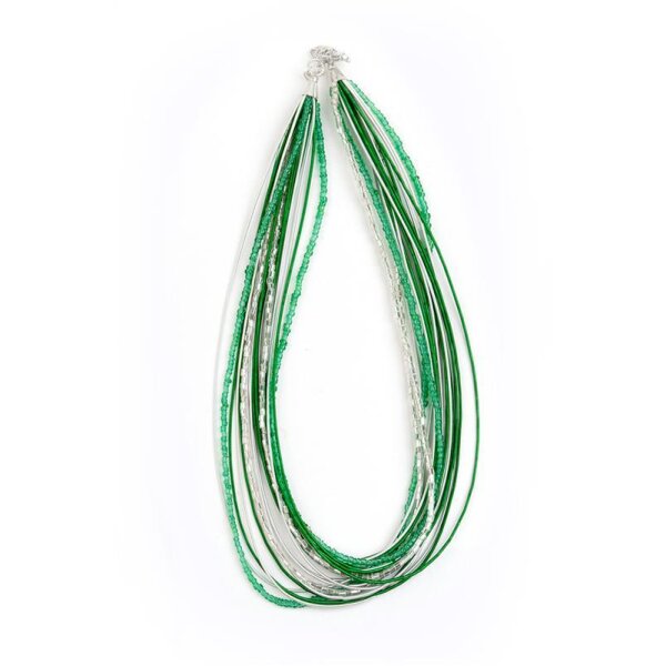Halskette "Queen" grün silber