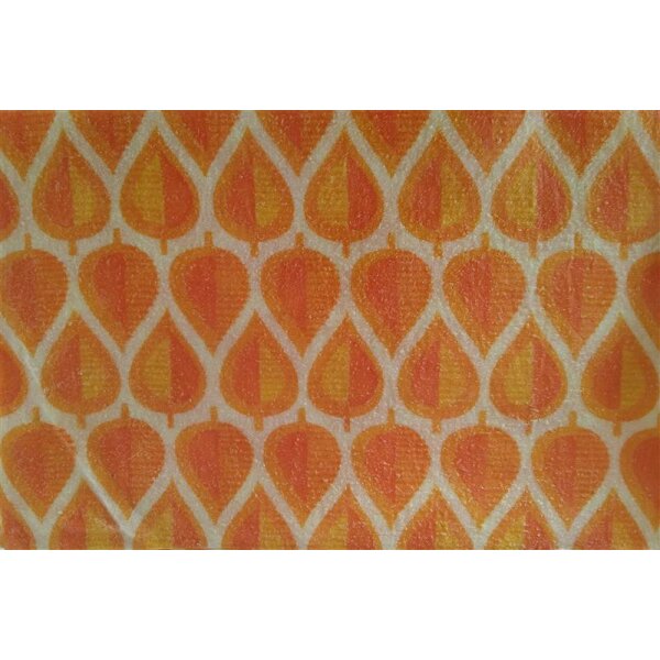 Wildes Wachs Tuch Retro orange, 3er Set