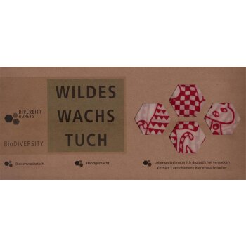 Wildes Wachs Tuch "Katze" 3er Set