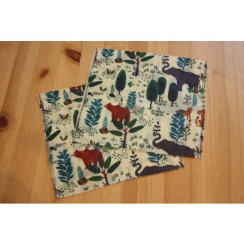 Wildes Wachs Vespertasche "Dschungel" bunt, 2er...