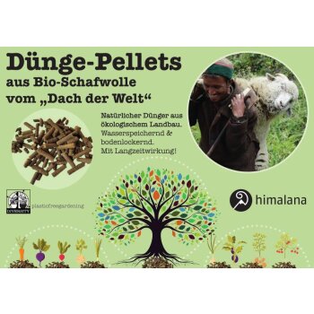 Probiertüte Dünge-Pellets aus Bio-Schafwolle, 100g