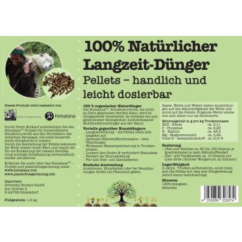 Probiertüte Dünge-Pellets aus Bio-Schafwolle, 100g