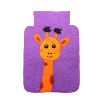 Filz Wärmflaschenbezug "Giraffe" klein